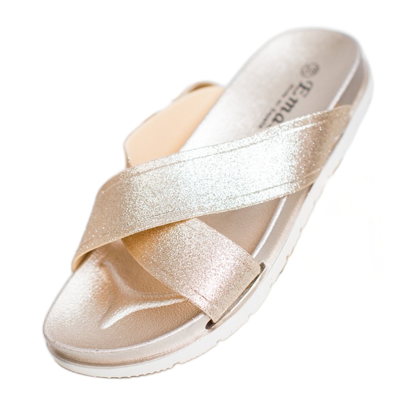 Emaks Goldene Hausschuhe mit Glitzer 2