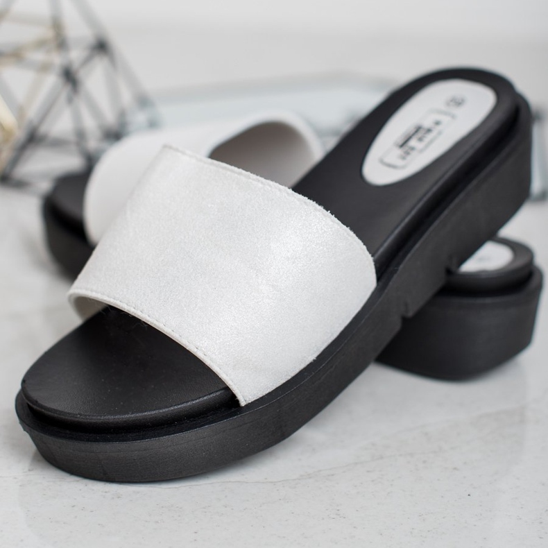 SHELOVET Keilsandalen weiß 2