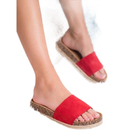 SHELOVET Espadrilles aus Wildleder rot 1