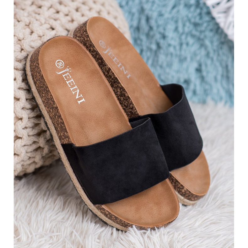 SHELOVET Espadrilles aus Wildleder schwarz 2