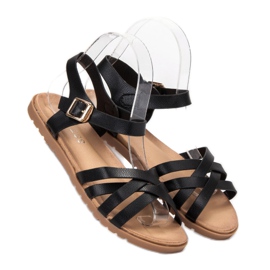 BLESS Klassische schwarze Sandalen 1