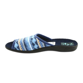 Norweger-Pullover Hausschuhe Adanex schwarz navy blau blau gelb 2