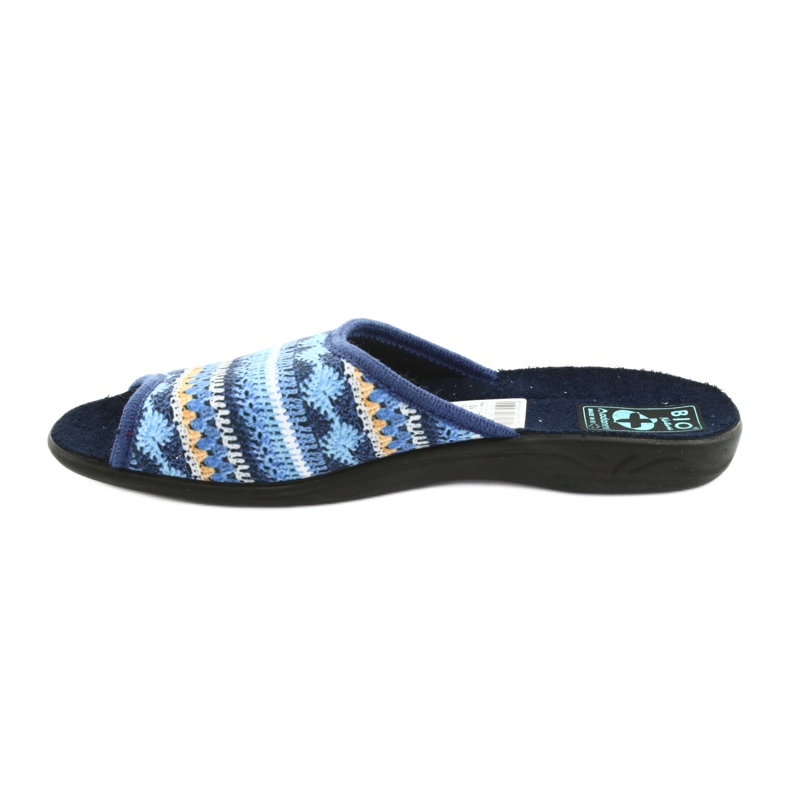 Norweger-Pullover Hausschuhe Adanex schwarz navy blau blau gelb 2