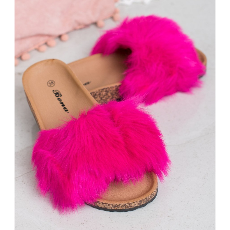 Bona Hausschuhe mit Fell rosa 2