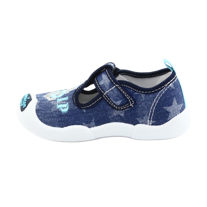 American Club Kinder Sneakers Ledereinsatz TEN12 navy blau blau grau 2