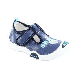 American Club Kinder Sneakers Ledereinsatz TEN12 marineblau blau grau 1