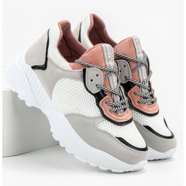 SHELOVET Modische Turnschuhe rosa grau 1