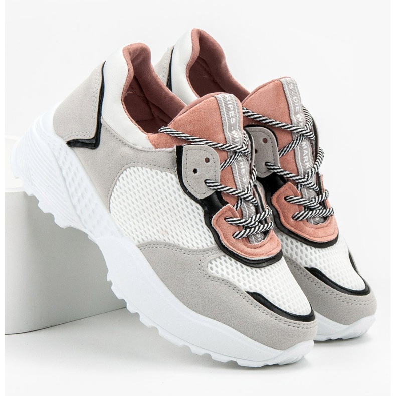 SHELOVET Modische Turnschuhe rosa grau 1