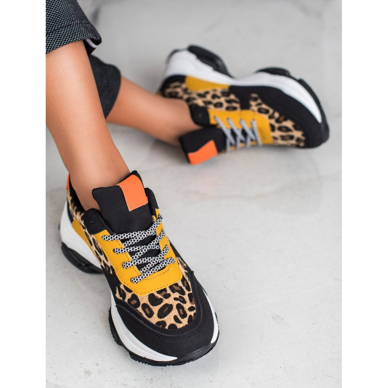SHELOVET Bunte Sneakers mit Leoparden-Print mehrfarbig 1