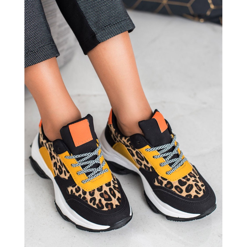 SHELOVET Bunte Sneakers mit Leoparden-Print mehrfarbig 2