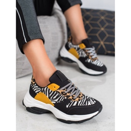 SHELOVET Sneakers mit Animal-Print schwarz mehrfarbig 1