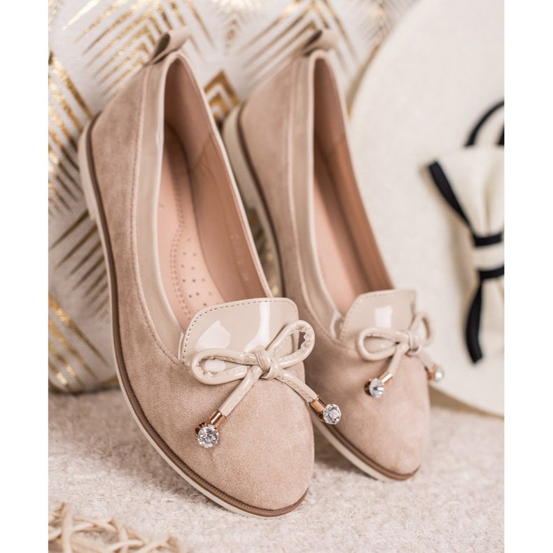 SDS Stilvolle Ballerina in Beige 1
