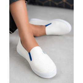 Kylie Weiße Slip-On-Sneakers 2