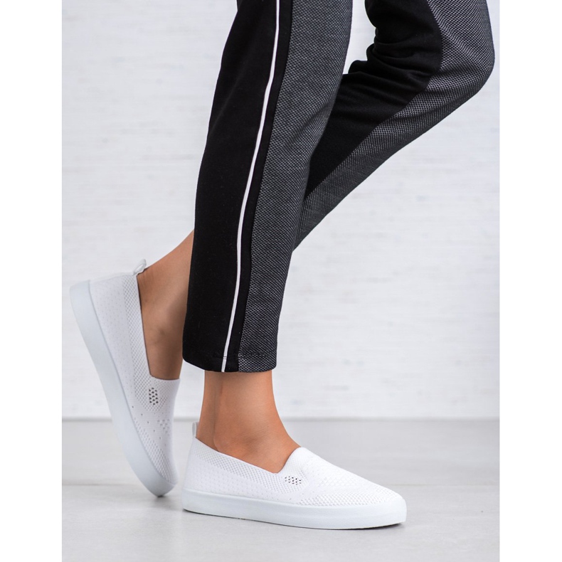 SHELOVET Textil-Slipper weiß 2