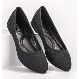 VINCEZA Glitzerballerinas schwarz 2
