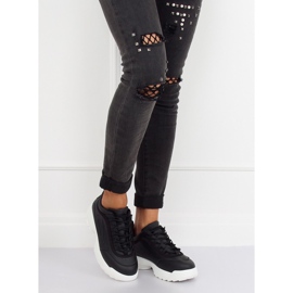 Schwarze Sportschuhe D1909 SCHWARZ / WEISS 1