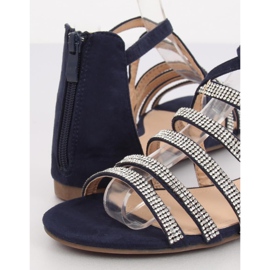 Marineblaue Sandalen für Damen LL6339 Blue navy blau 1