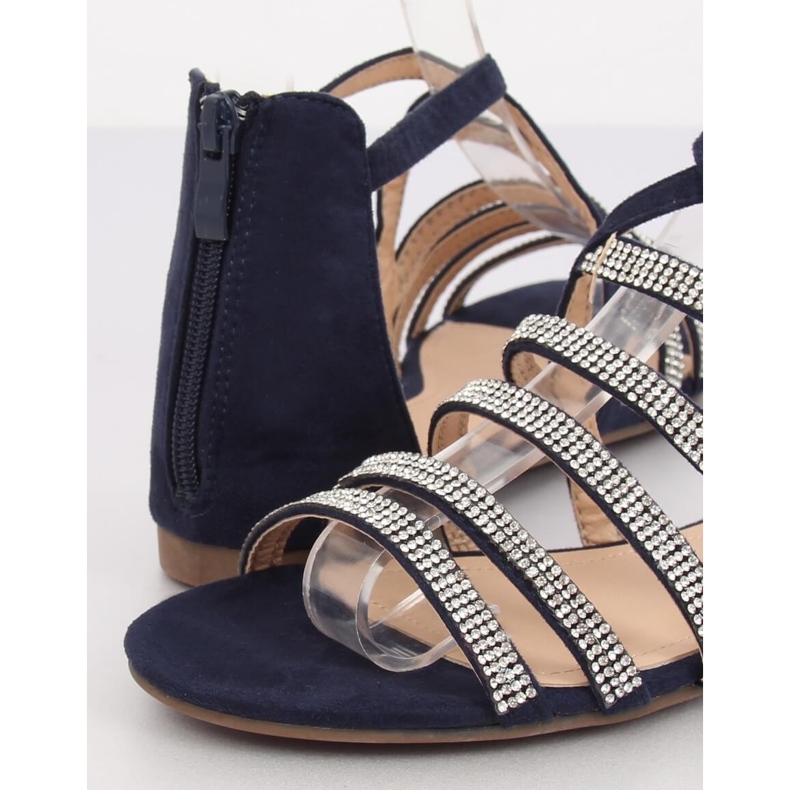 Marineblaue Sandalen für Damen LL6339 Blue navy blau 1