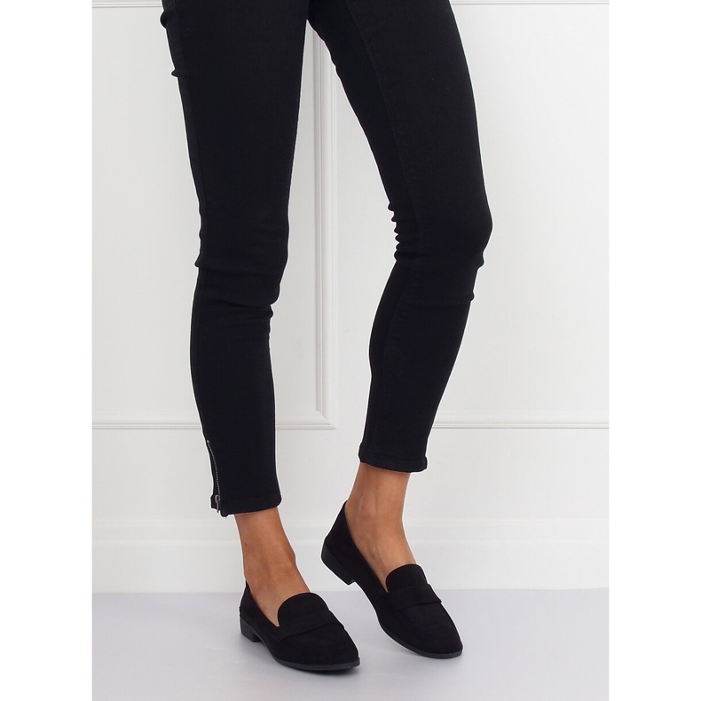 Schwarze Damen-Loafer MB188-117 Schwarz 2