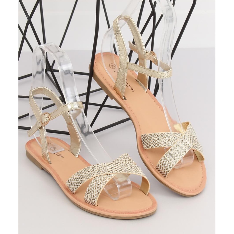 Damen- und Goldsandalen WL282 Gold golden 1