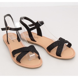 Schwarz und Damensandalen WL282 Black 2