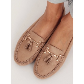 Beige Slipper für Damen L7183 Khaki 2