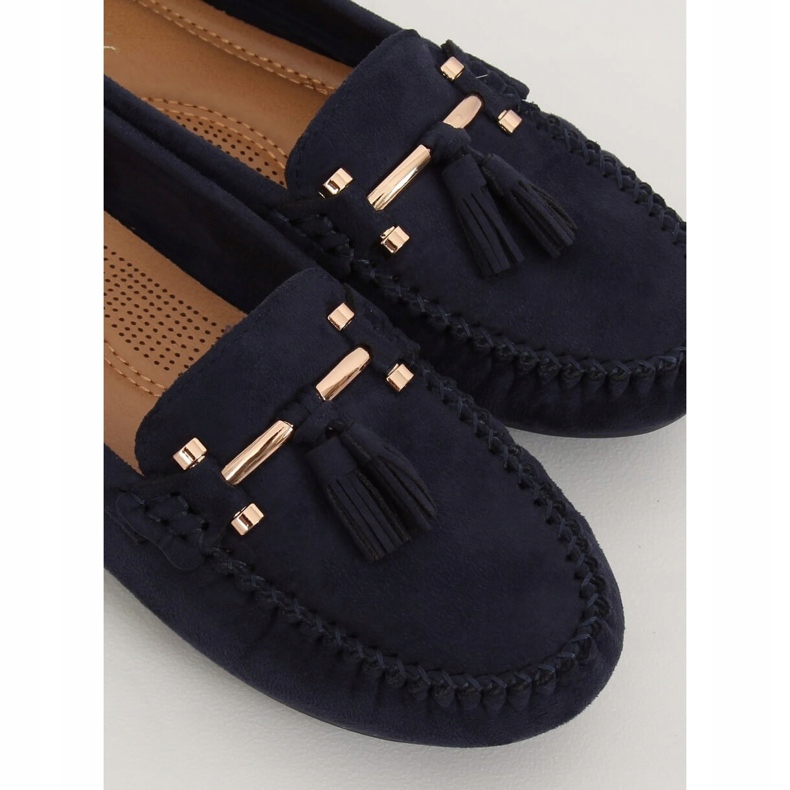 Marineblaue Loafer für Damen L7183 Blau navy blau 1