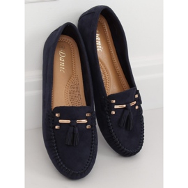 Marineblaue Loafer für Damen L7183 Blau navy blau 2