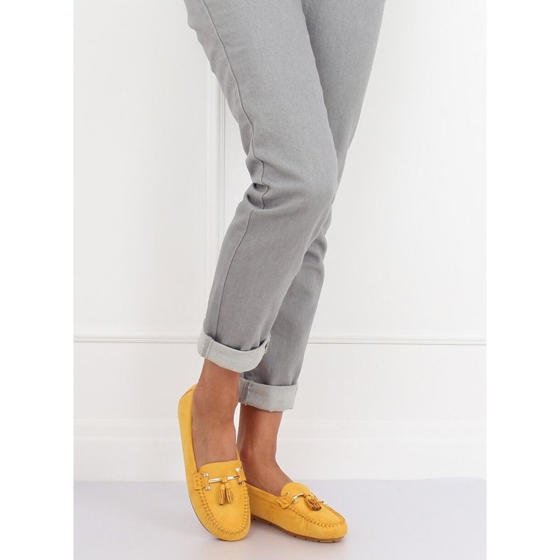 Gelbe Loafer für Damen L7183 Gelb 1