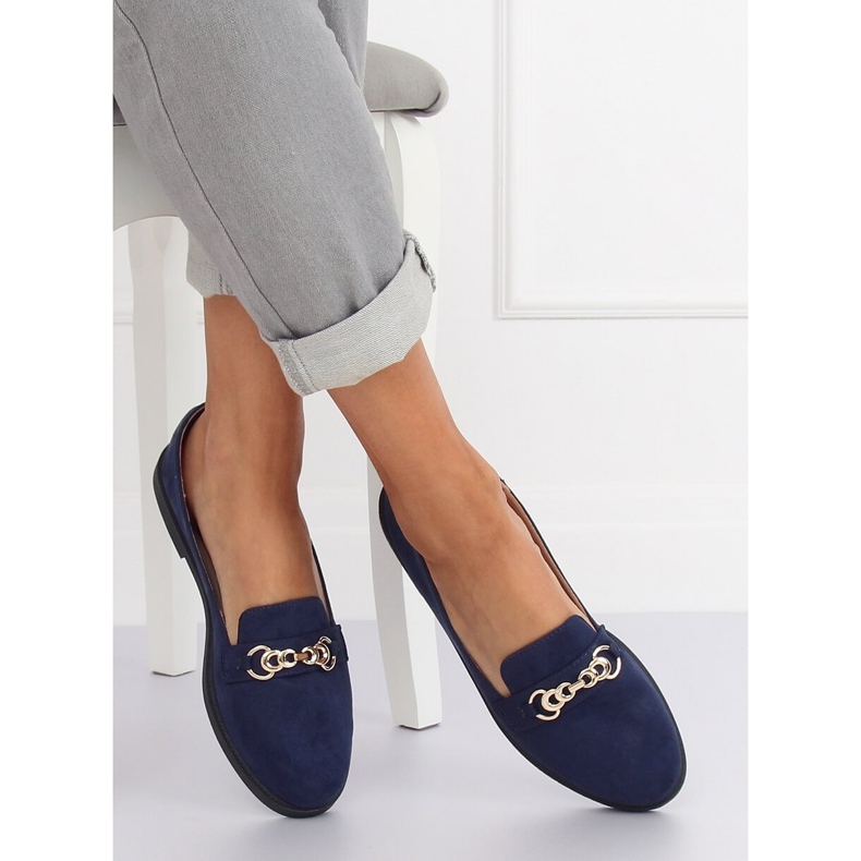 Damen Slipper marineblau 1631-123 D. Blau navy blau 1