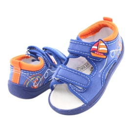 American Club blaue Kindersandalen TEN36 orange 4