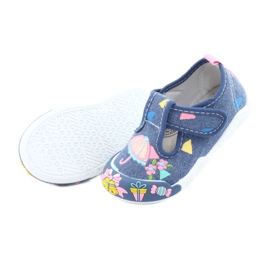 American Club Sneakers Ledereinsatz TEN30 blau rosa 5