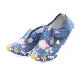 American Club Sneakers Ledereinsatz TEN30 blau rosa 3