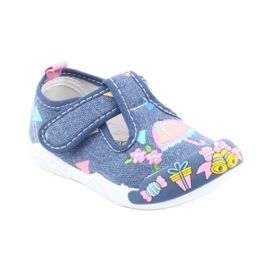 American Club Sneakers Ledereinsatz TEN30 blau rosa 1