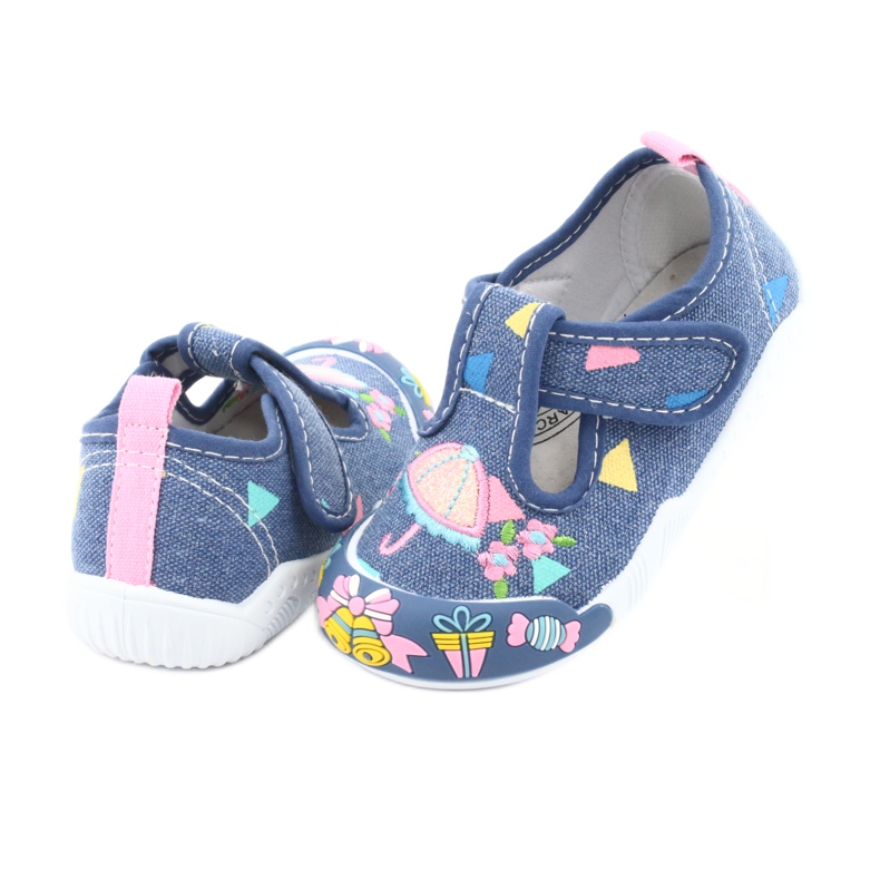 American Club Sneakers Ledereinsatz TEN30 blau rosa 4