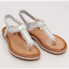 Silberne Flip-Flops ZY163 Silber grau 1