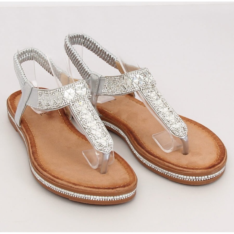 Silberne Flip-Flops ZY163 Silber grau 1