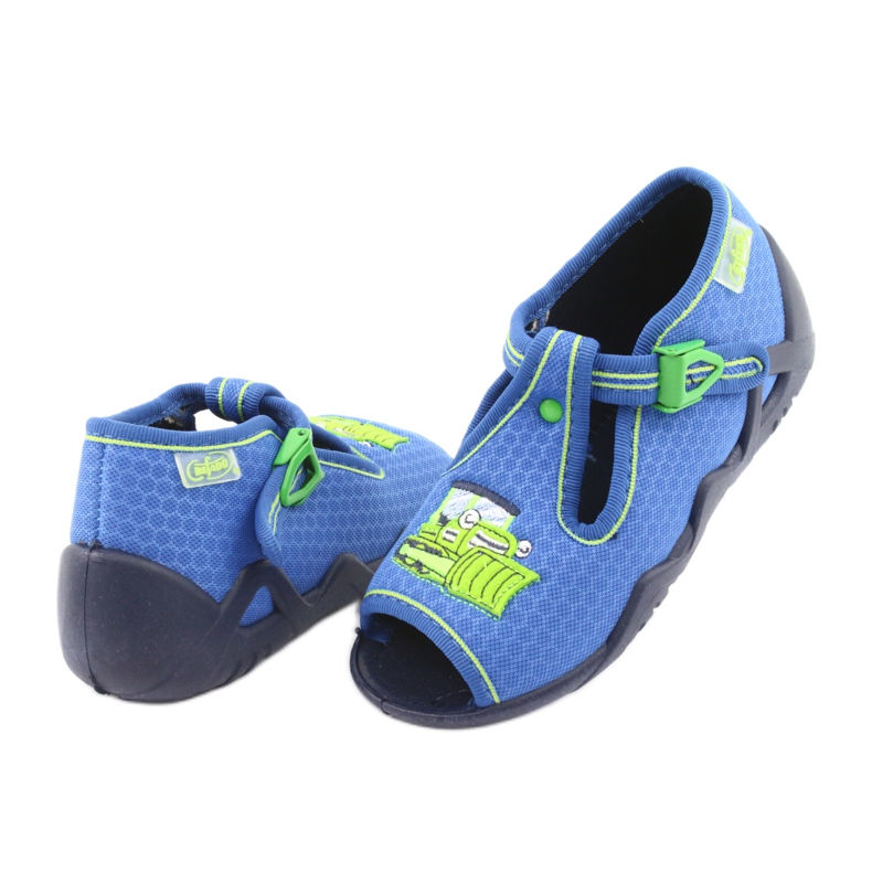 Befado Kinderschuhe 217P094 blau grün 4