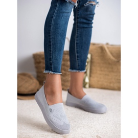 SHELOVET Textil-Slipper grau 1