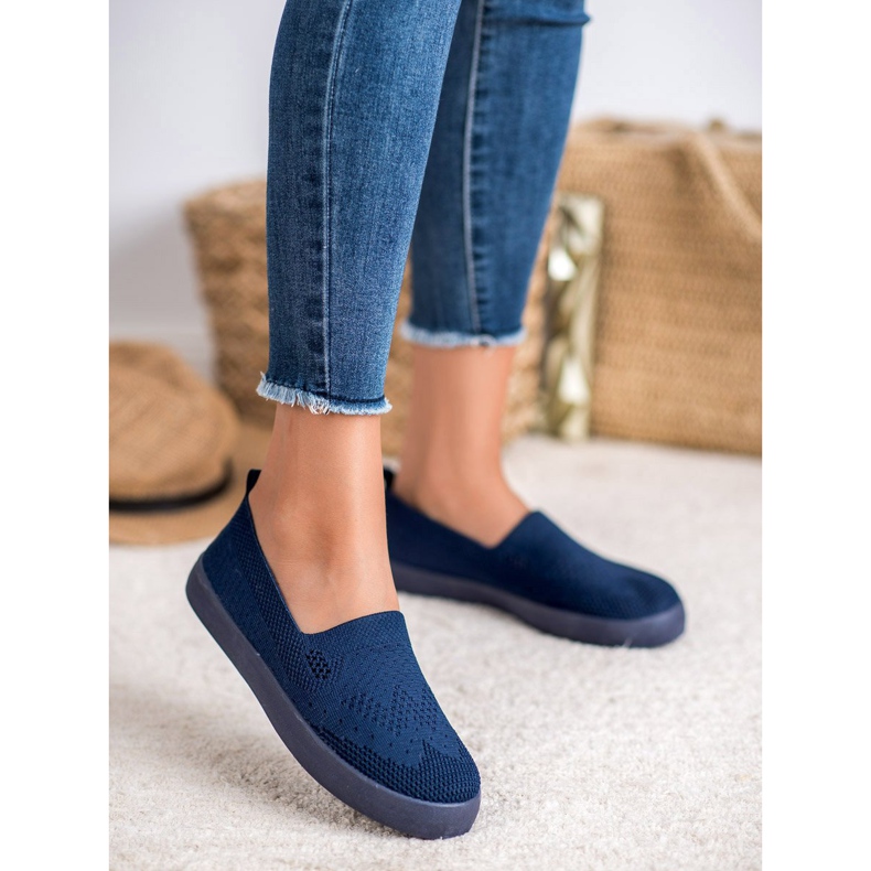 SHELOVET Textil-Slipper blau 1