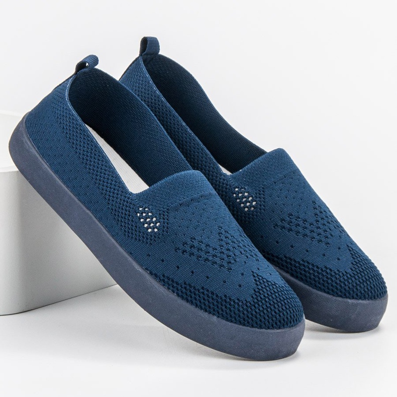 SHELOVET Textil-Slipper blau 2