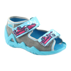 Befado Kinderschuhe 250P085 blau grau 1