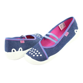 Befado Kinderschuhe 116Y253 marineblau blau rosa 4