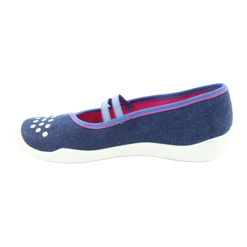 Befado Kinderschuhe 116Y253 marineblau blau rosa 2