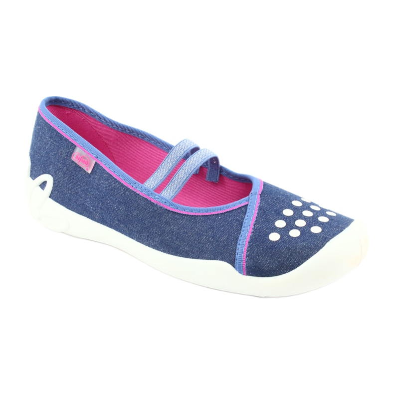 Befado Kinderschuhe 116Y253 marineblau blau rosa 1