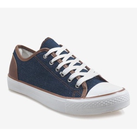 Herren marineblaue Turnschuhe DD50-40 1