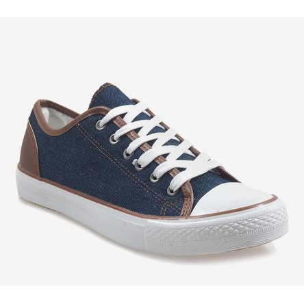 Herren marineblaue Turnschuhe DD50-40 1