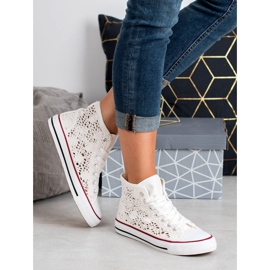 Renda Spitzenturnschuhe weiß 1