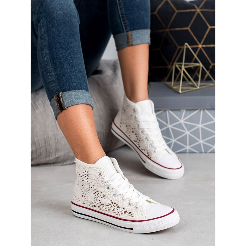 Renda Spitzenturnschuhe weiß 2