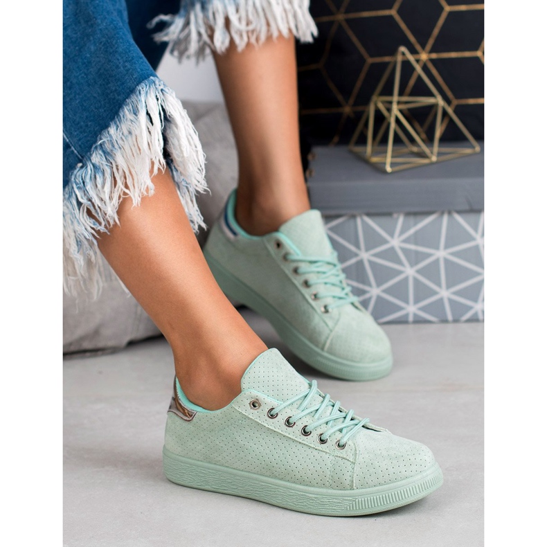 SHELOVET Mint-Schuhe für Damen grün 2